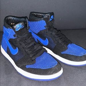 Mens Jordan 1 Flyknit Royal Blue